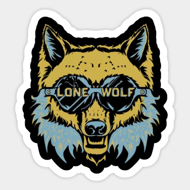 Lone Wolf Champion. Lone Wolf Warrior Sticker by MotiVVaTTi